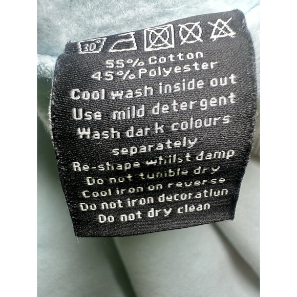 Alphalete Light Blue Crop Hoodie Sweatshirt Pullover Women's SMALL - Picture 9 of 12